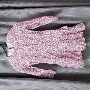 NWOT J. Crew CrewCuts Ruffle Violet Print Dress Size 8